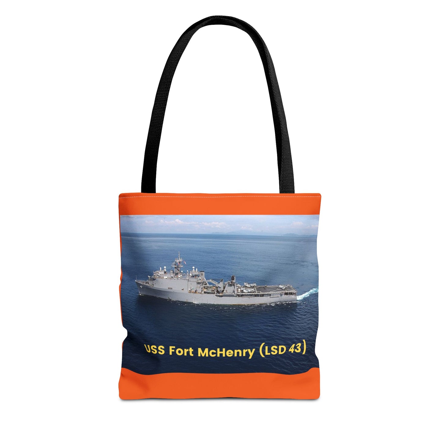 USS Fort McHenry (LSD 43) Navy POD Smileandlaughtees Tote Bag (AOP)