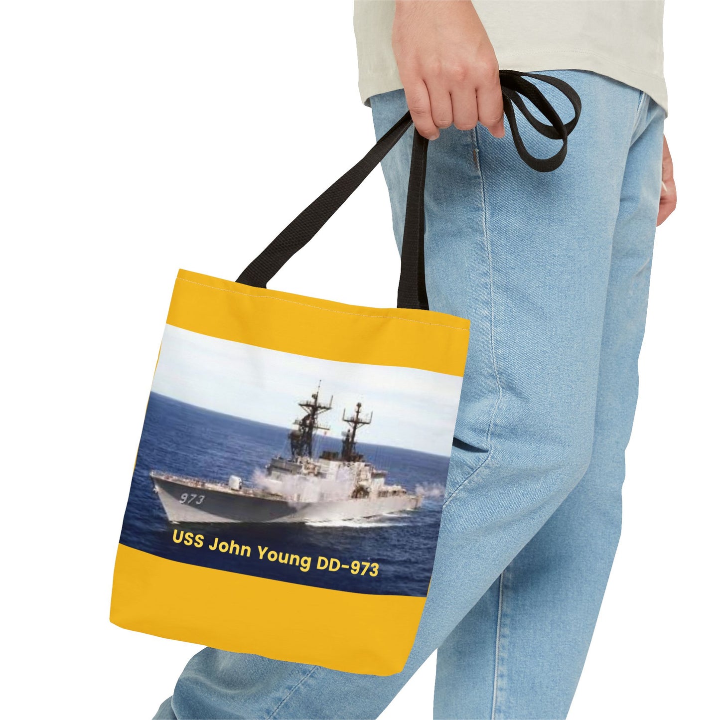 USS John Young DD-973 Navy POD Smileandlaughtees Tote Bag (AOP)