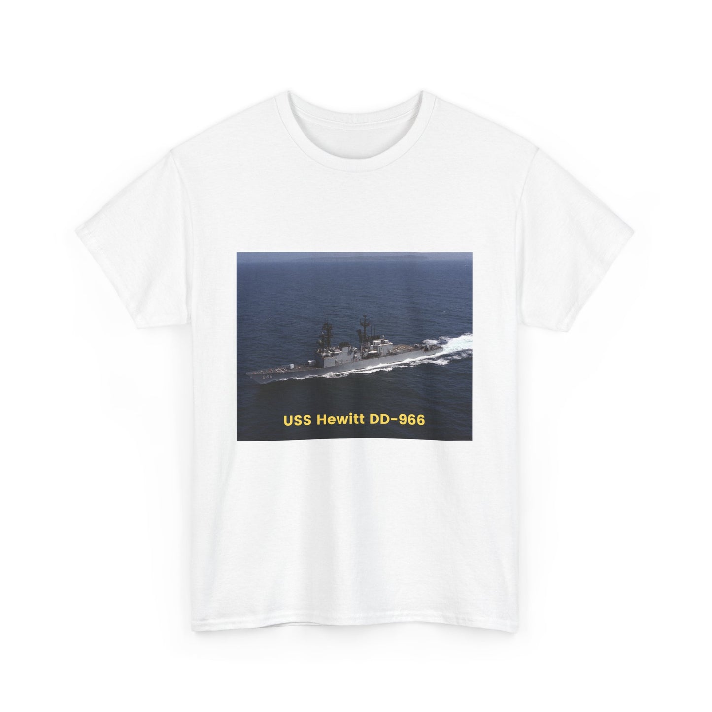 USS Hewitt DD-966 Navy POD Smileandlaughtees Unisex Heavy Cotton Tee T-Shirt