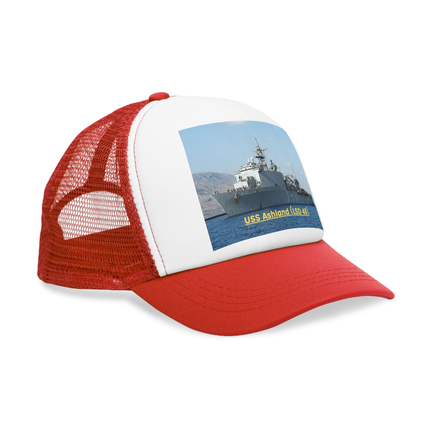 USS Ashland (LSD 48) Navy POD Smileandlaughtees Mesh Cap