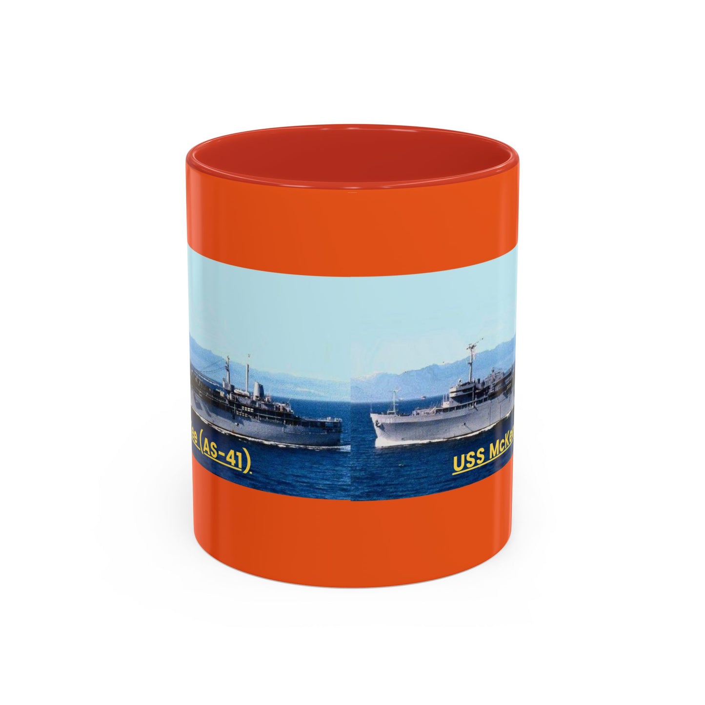 USS McKee (AS-41) Navy POD Smileandlaughtees Accent Coffee Mug (11, 15oz)