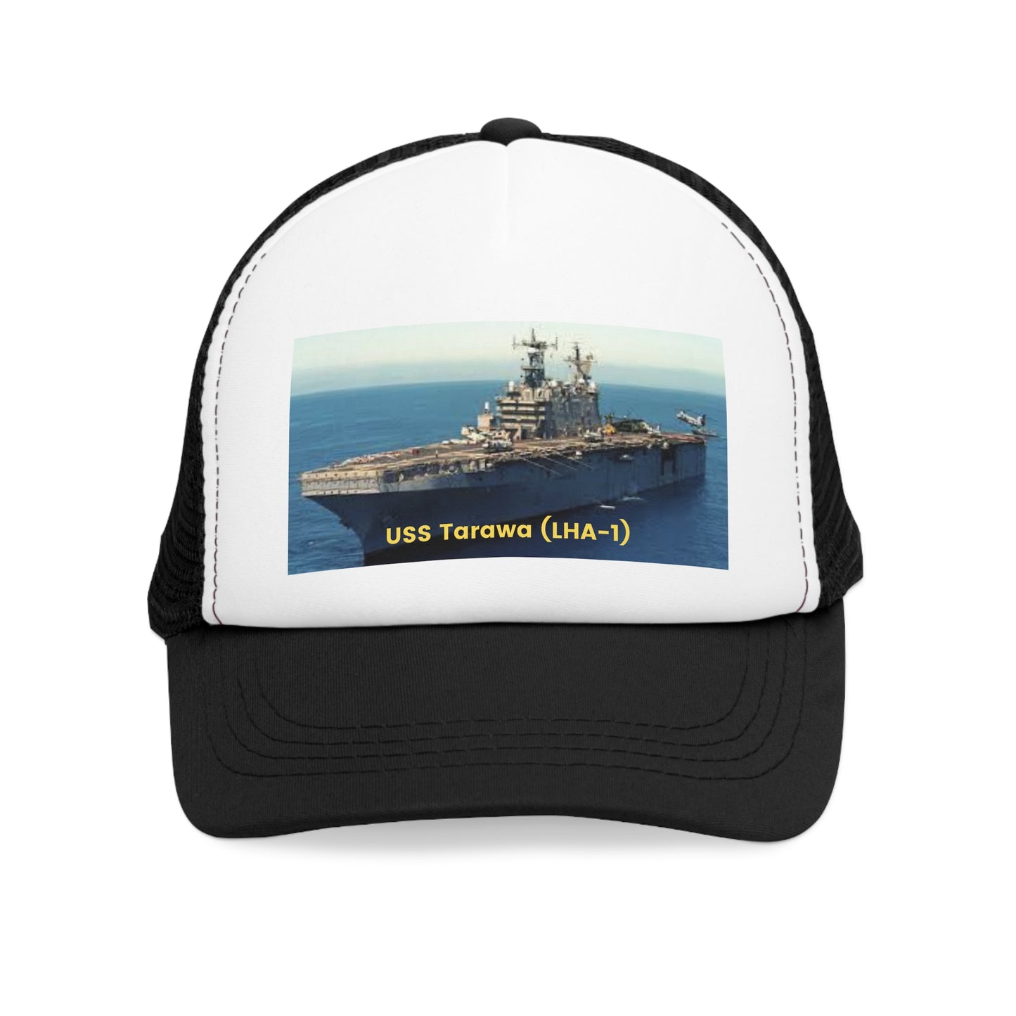 USS Tarawa (LHA-1) Navy POD Smileandlaughtees Mesh Cap