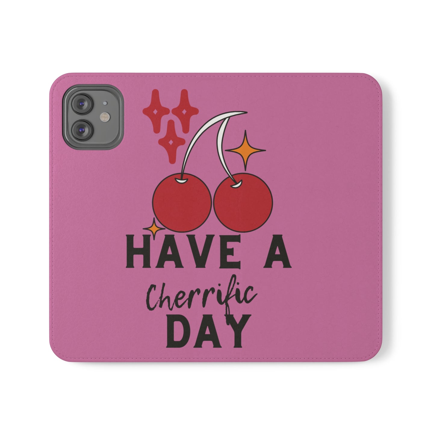 Have A Cherrific Day SmileandLaughTees Flip Phone Case