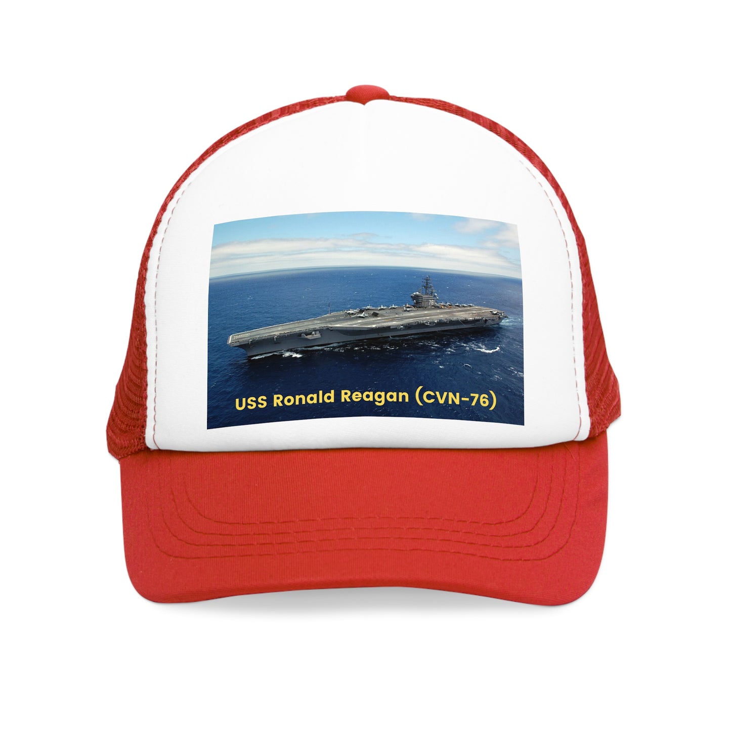 USS Ronald Reagan (CVN-76) Navy POD Smileandlaughtees Mesh Cap