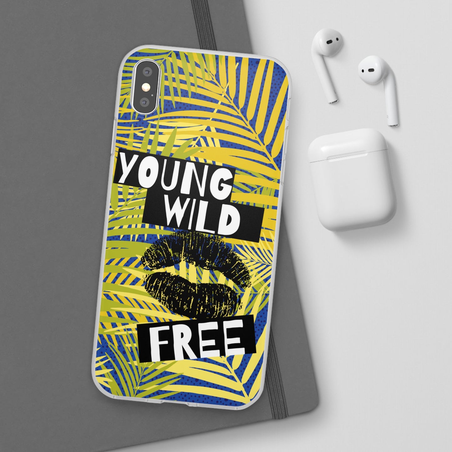 Young Wild Free SmileandLaughTees Flexi Phone Case