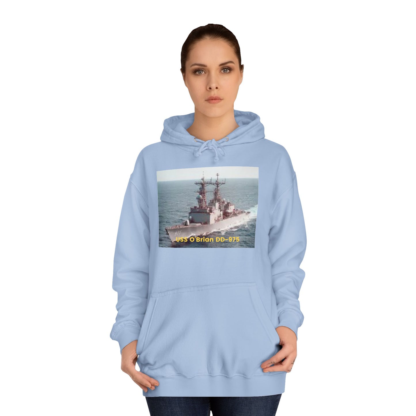 USS O'Brian DD-975 Navy POD Smileandlaughtees Unisex College Hoodie