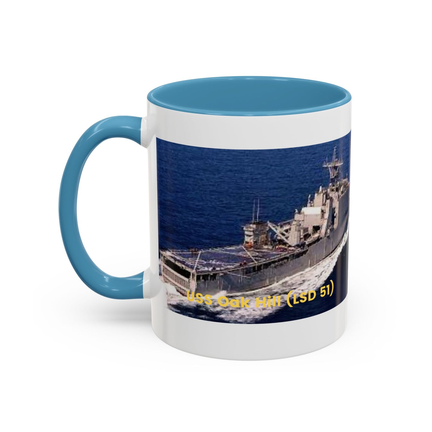 USS Oak Hill (LSD 51) Navy POD Smileandlaughtees Accent Coffee Mug (11, 15oz)