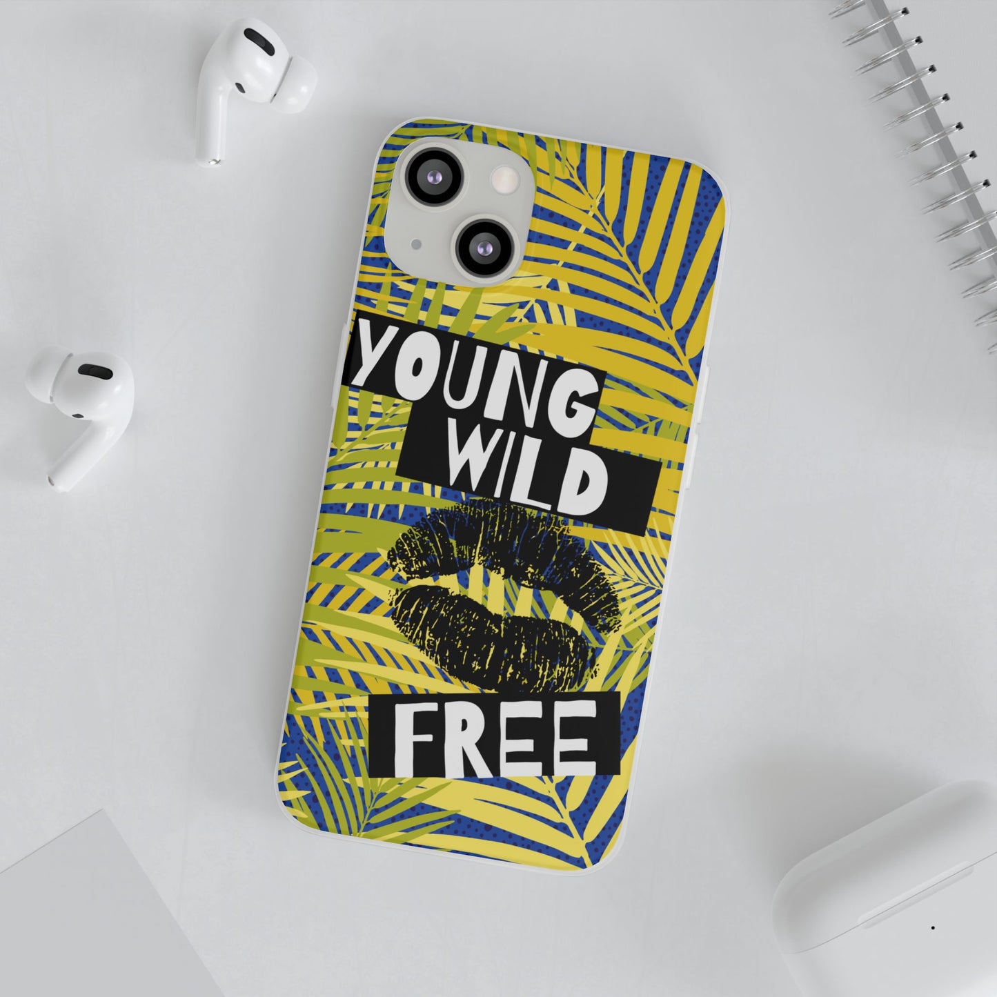 Young Wild Free SmileandLaughTees Flexi Phone Case