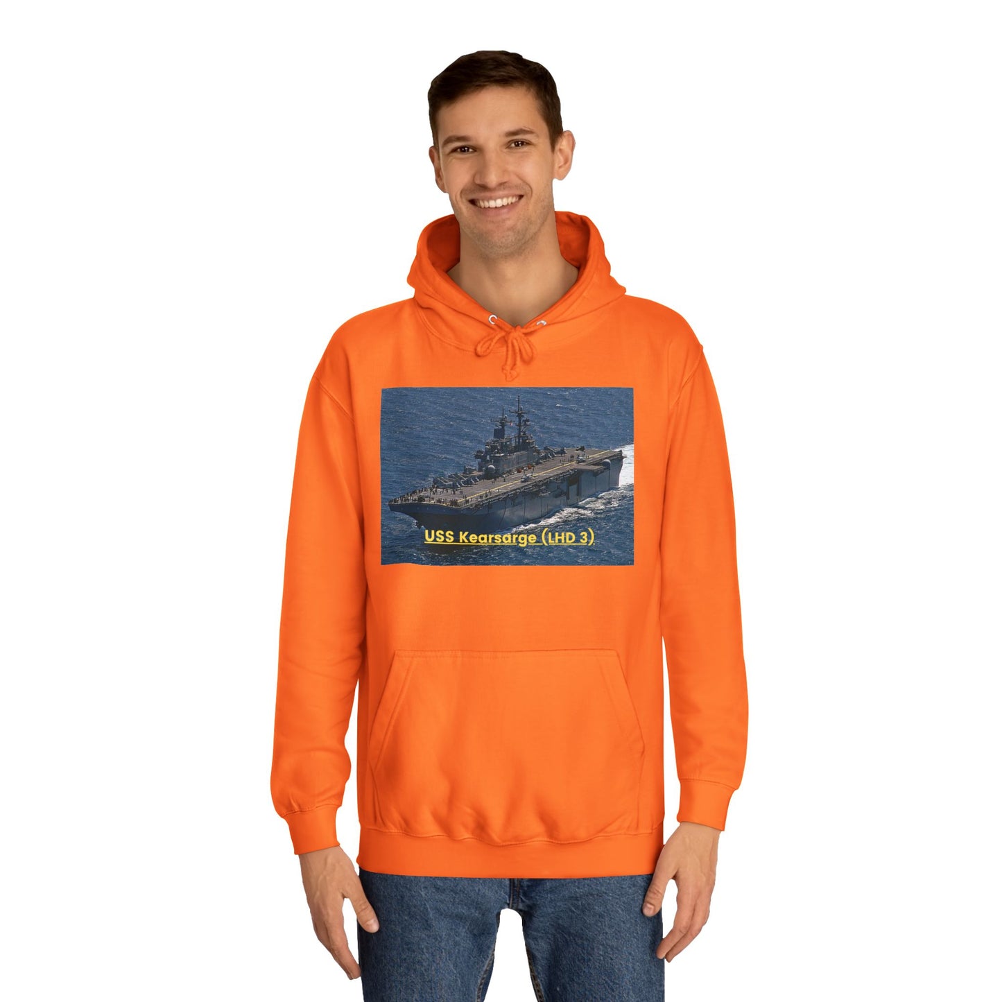 USS Kearsarge (LHD 3) Navy POD Smileandlaughtees Unisex College Hoodie