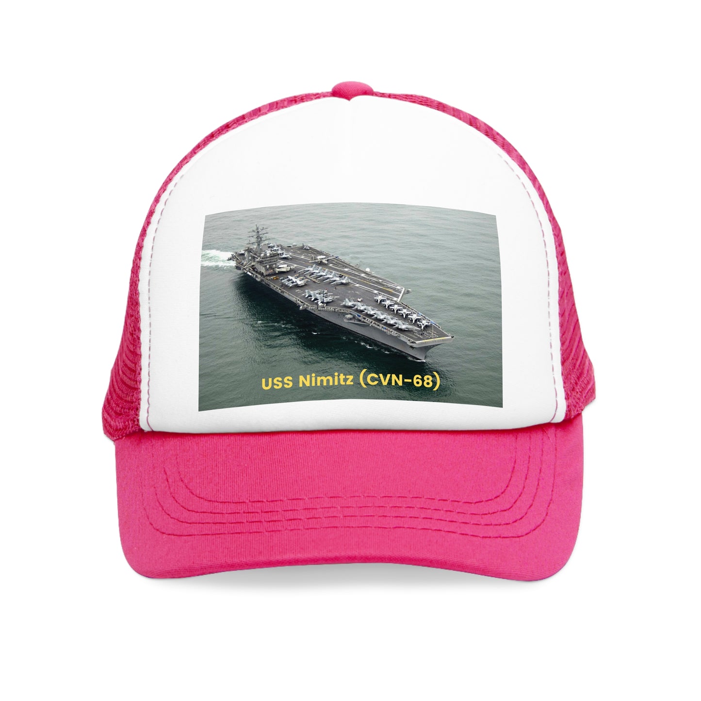 USS Nimitz (CVN-68) Navy POD Smileandlaughtees Mesh Cap