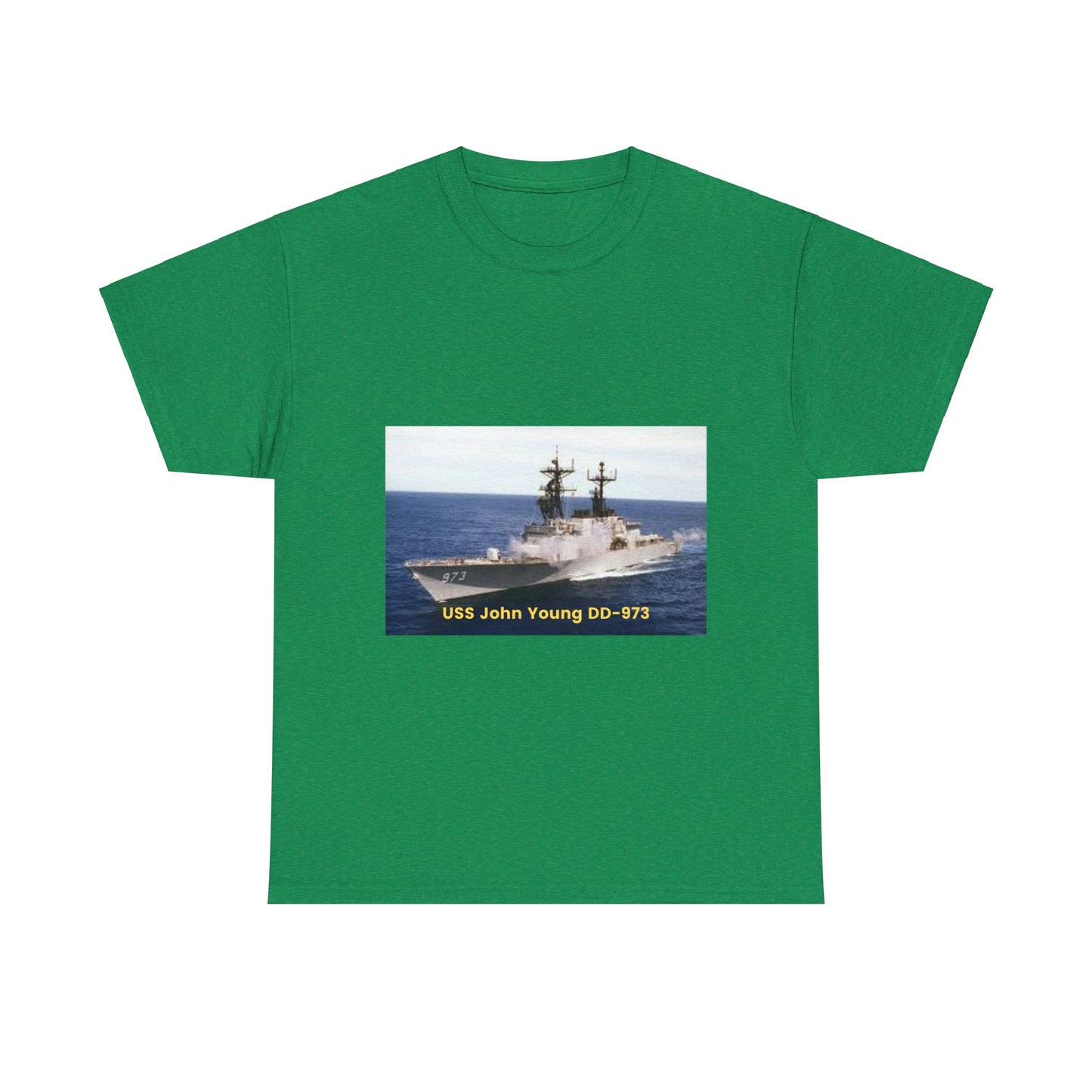 USS John Young DD-973 Navy POD Smileandlaughtees Unisex Heavy Cotton Tee T-Shirt