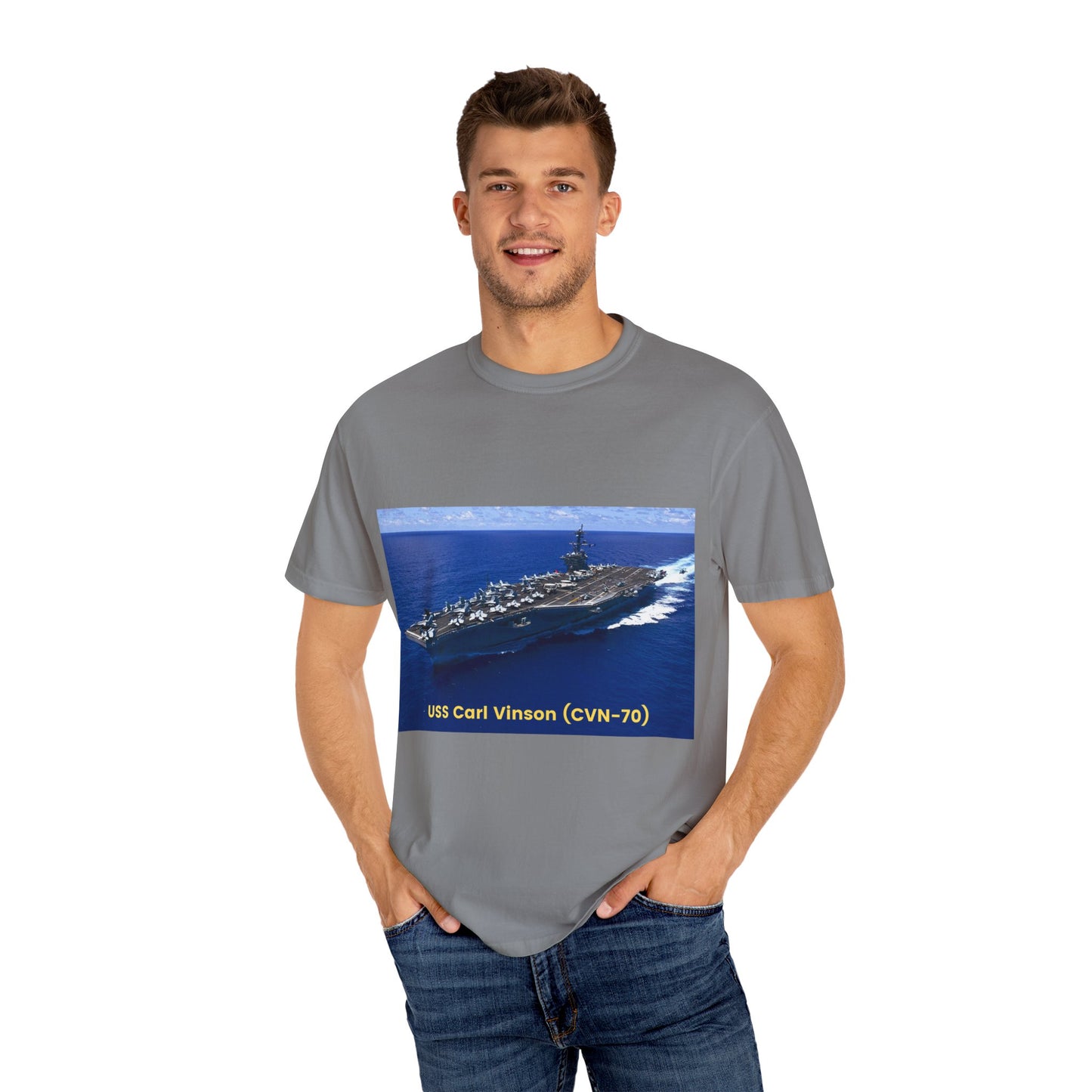 USS Carl Vinson (CVN-70) SmileandLaughTees Unisex Garment-Dyed T-shirt