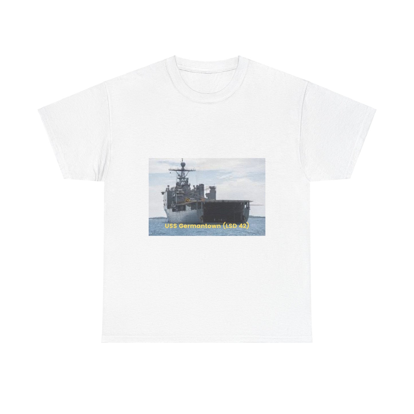 USS Germantown (LSD 42) Navy POD Smileandlaughtees Unisex Heavy Cotton Tee T-Shirt