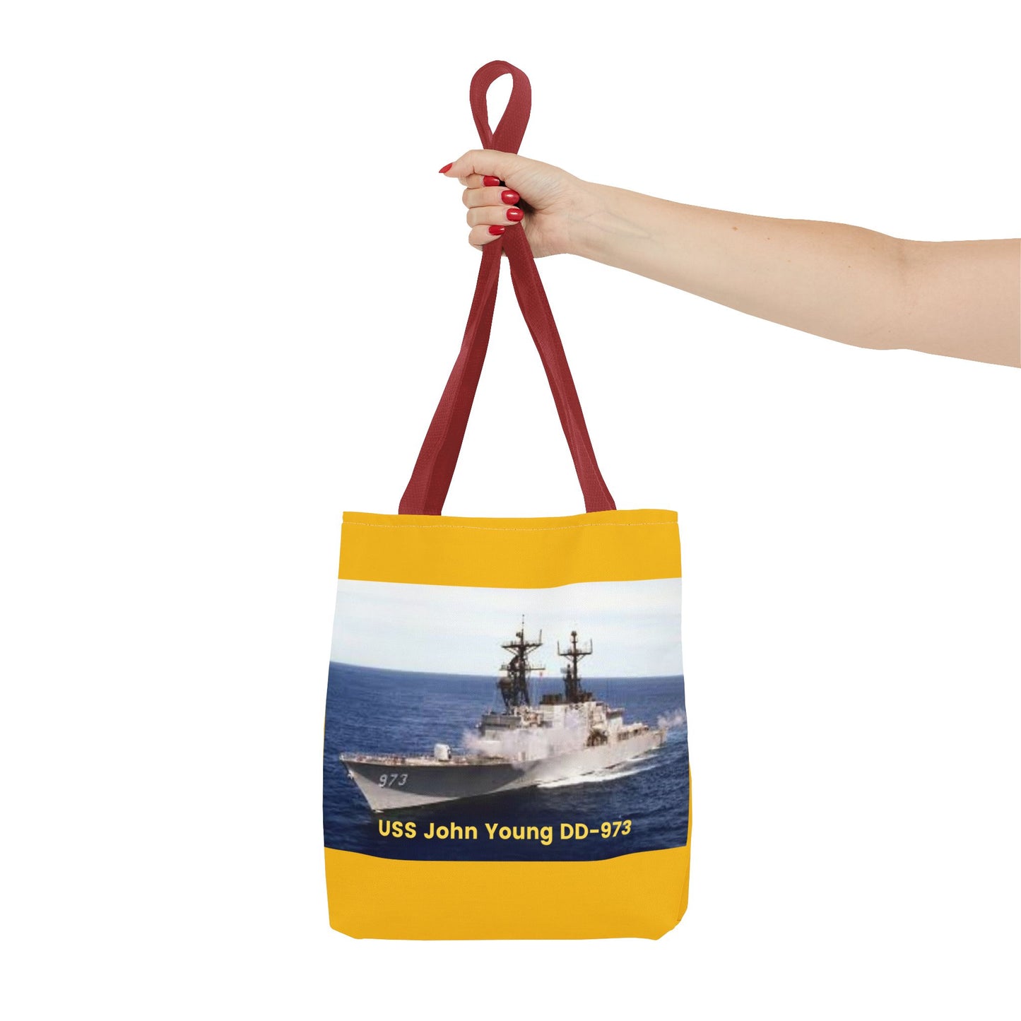 USS John Young DD-973 Navy POD Smileandlaughtees Tote Bag (AOP)