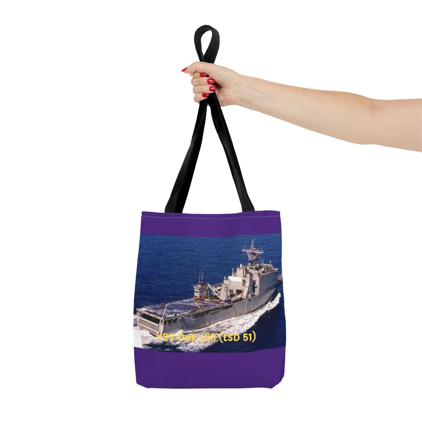 USS Oak Hill (LSD 51) Navy POD Smileandlaughtees Tote Bag (AOP)