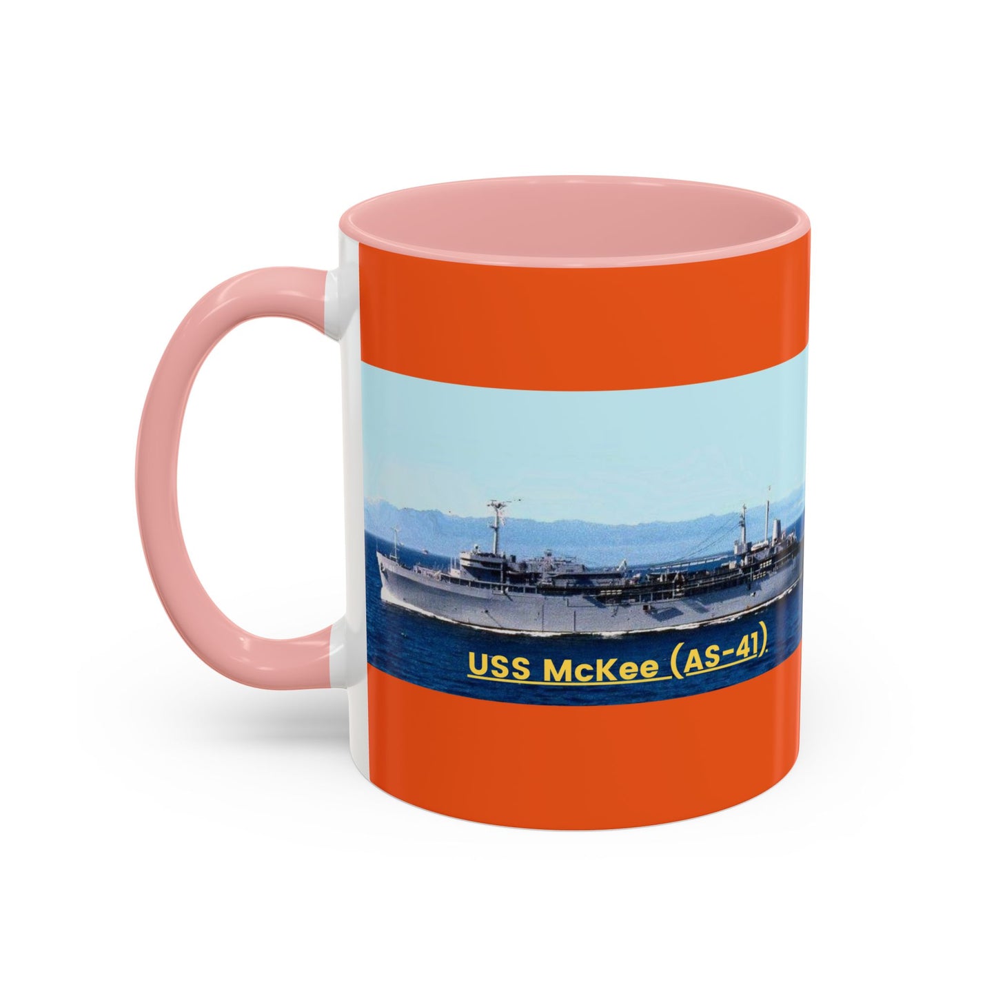 USS McKee (AS-41) Navy POD Smileandlaughtees Accent Coffee Mug (11, 15oz)