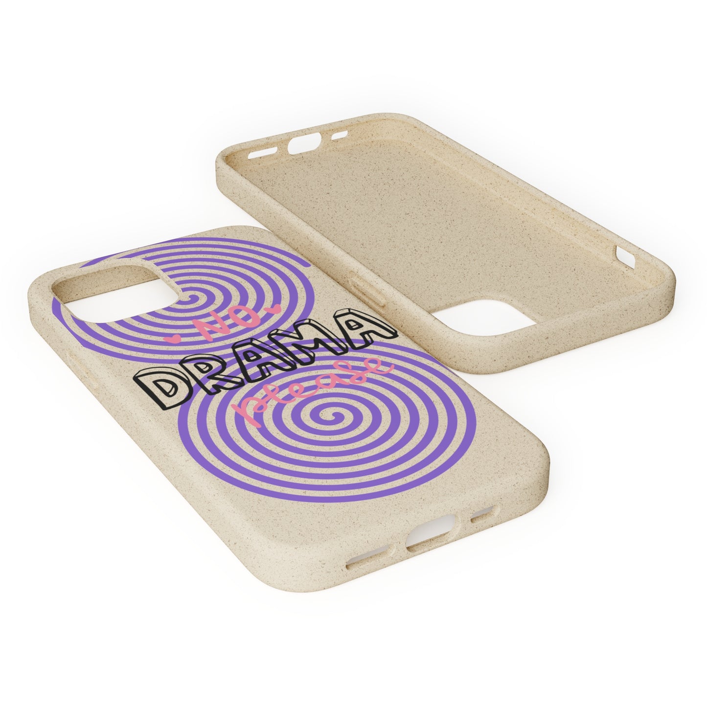 No Drama Please SmileandLaughTees Biodegradable Phone Case