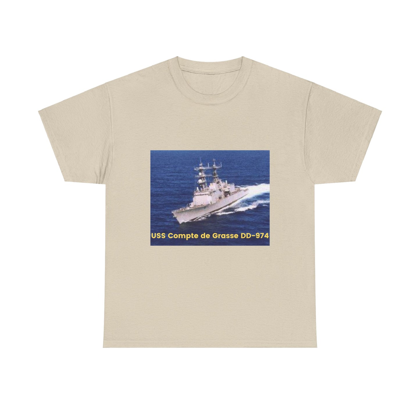 USS Compte de Grasse DD-974 Navy POD Smileandlaughtees Unisex Heavy Cotton Tee T-Shirt