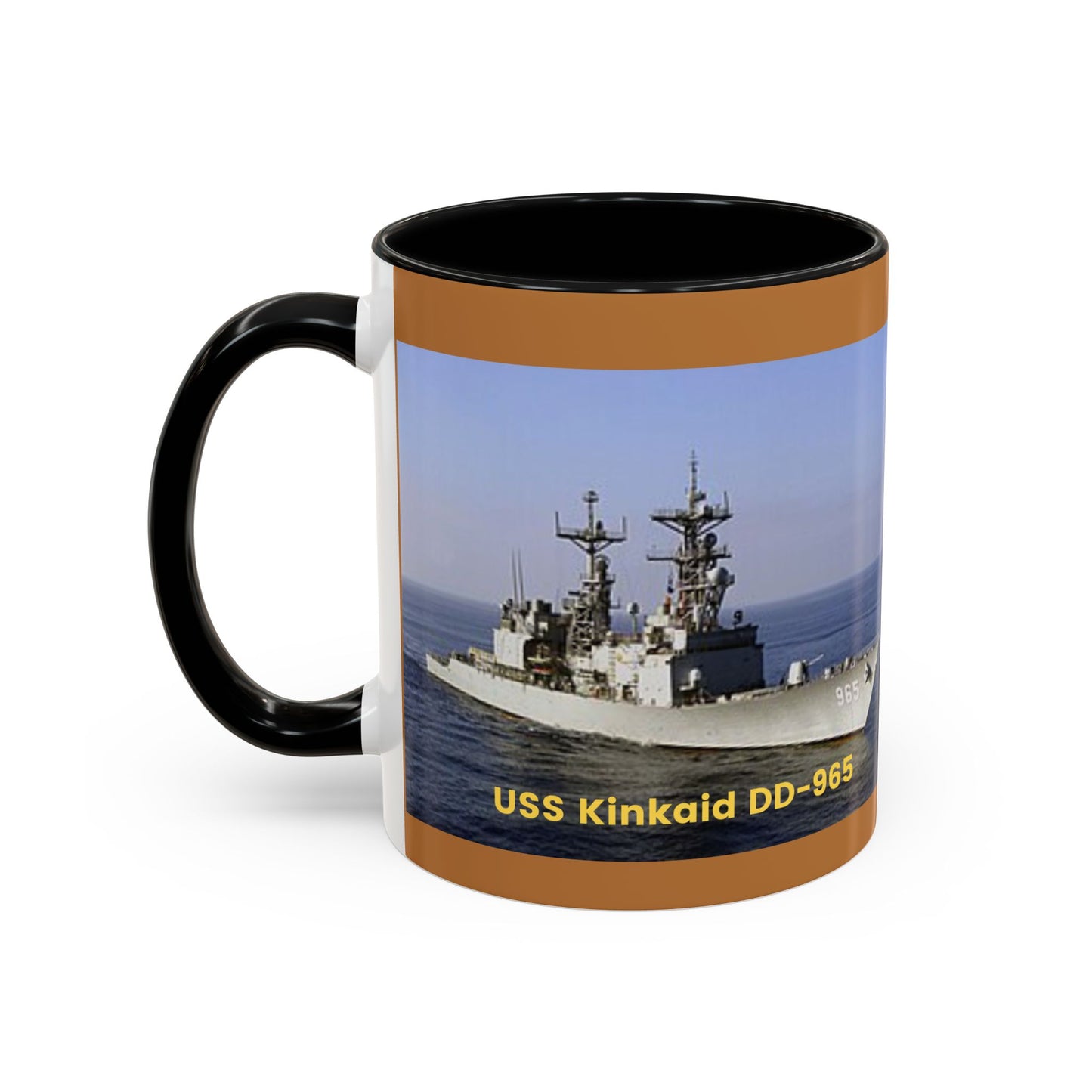 USS Kinkaid DD-965 Navy POD Smileandlaughtees Accent Coffee Mug (11, 15oz)