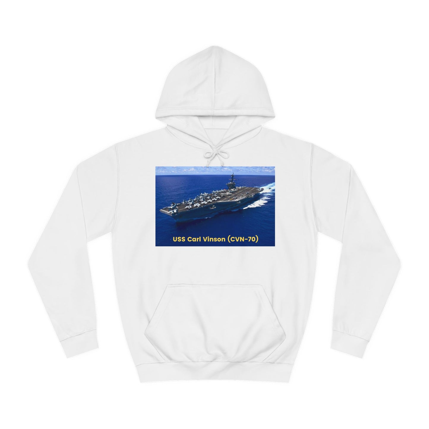 USS Carl Vinson (CVN-70) Navy POD Smileandlaughtees Unisex College Hoodie