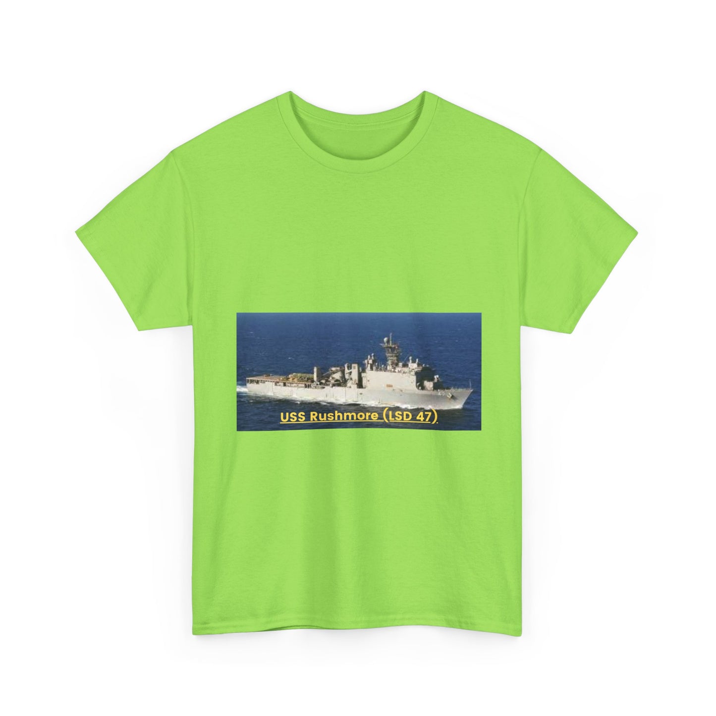 USS Rushmore (LSD 47) Navy POD Smileandlaughtees Unisex Heavy Cotton Tee T-Shirt