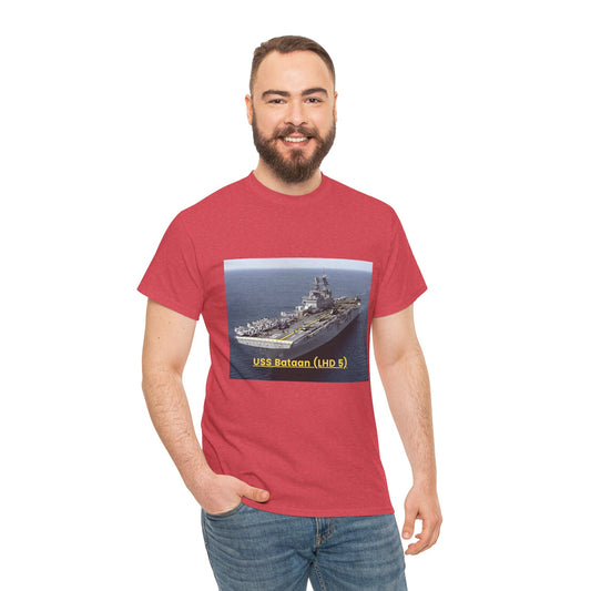 USS Bataan (LHD 5) Navy POD Smileandlaughtees Unisex Heavy Cotton Tee T-Shirt