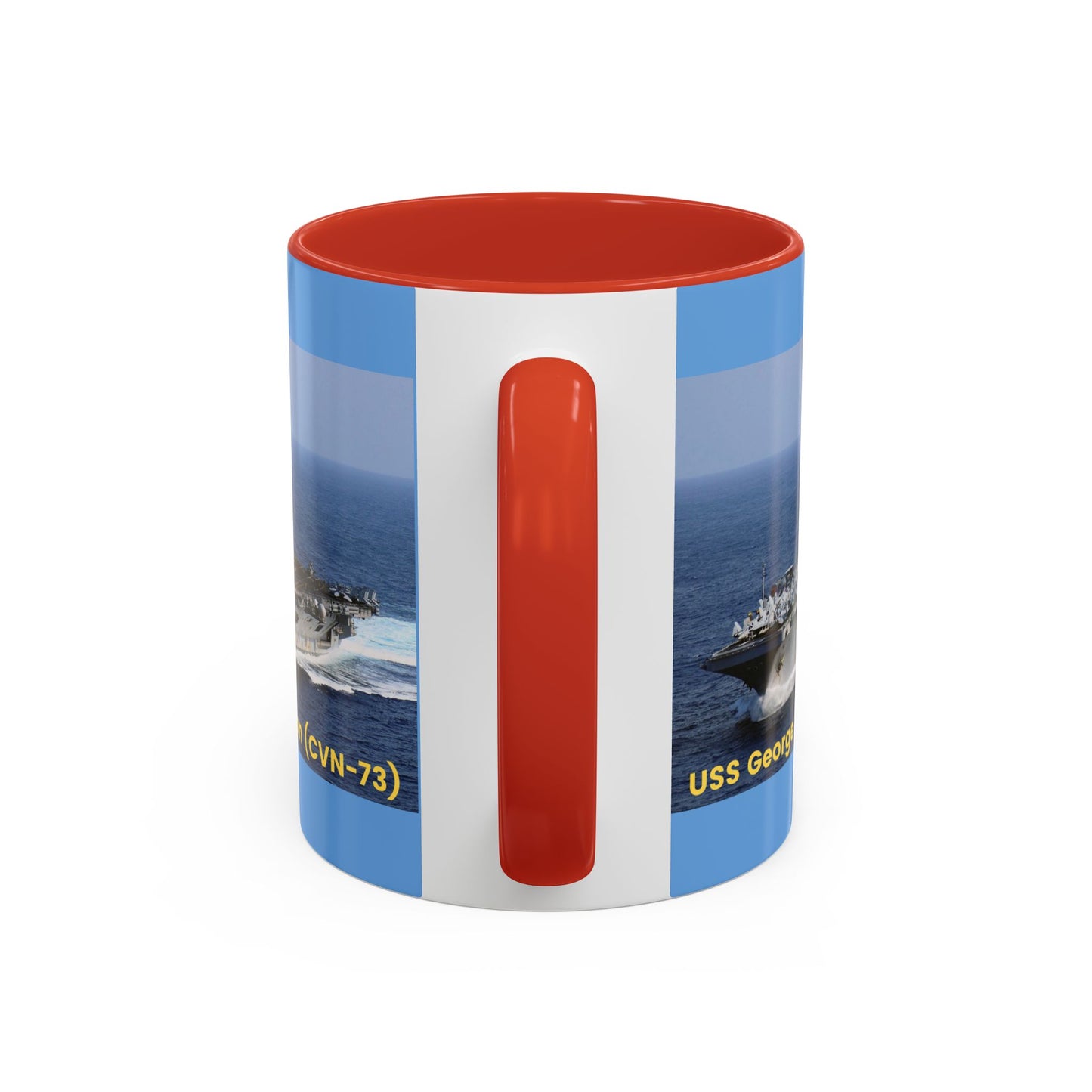 USS George Washington (CVN-73) Navy POD Smileandlaughtees Accent Coffee Mug (11, 15oz)