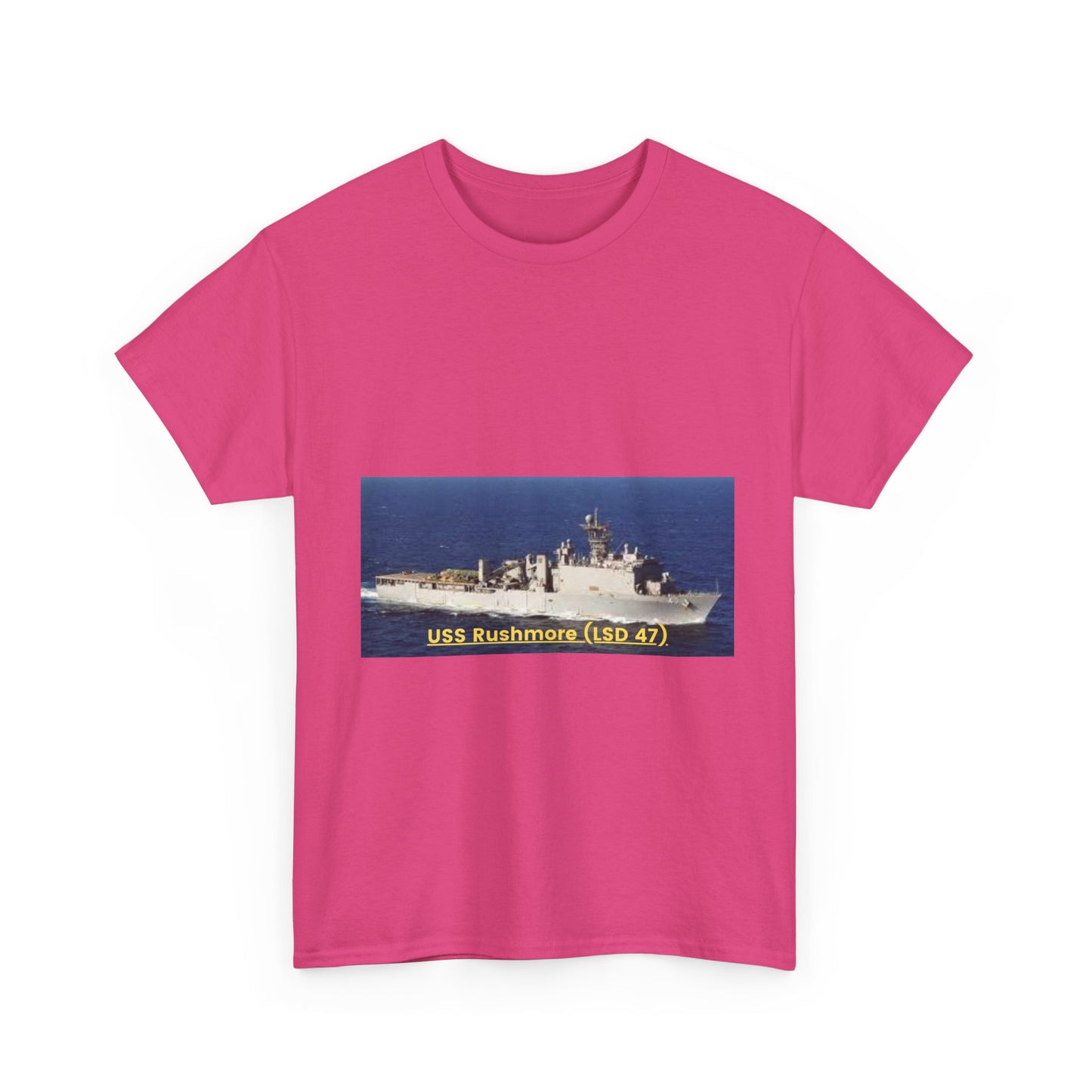 USS Rushmore (LSD 47) Navy POD Smileandlaughtees Unisex Heavy Cotton Tee T-Shirt