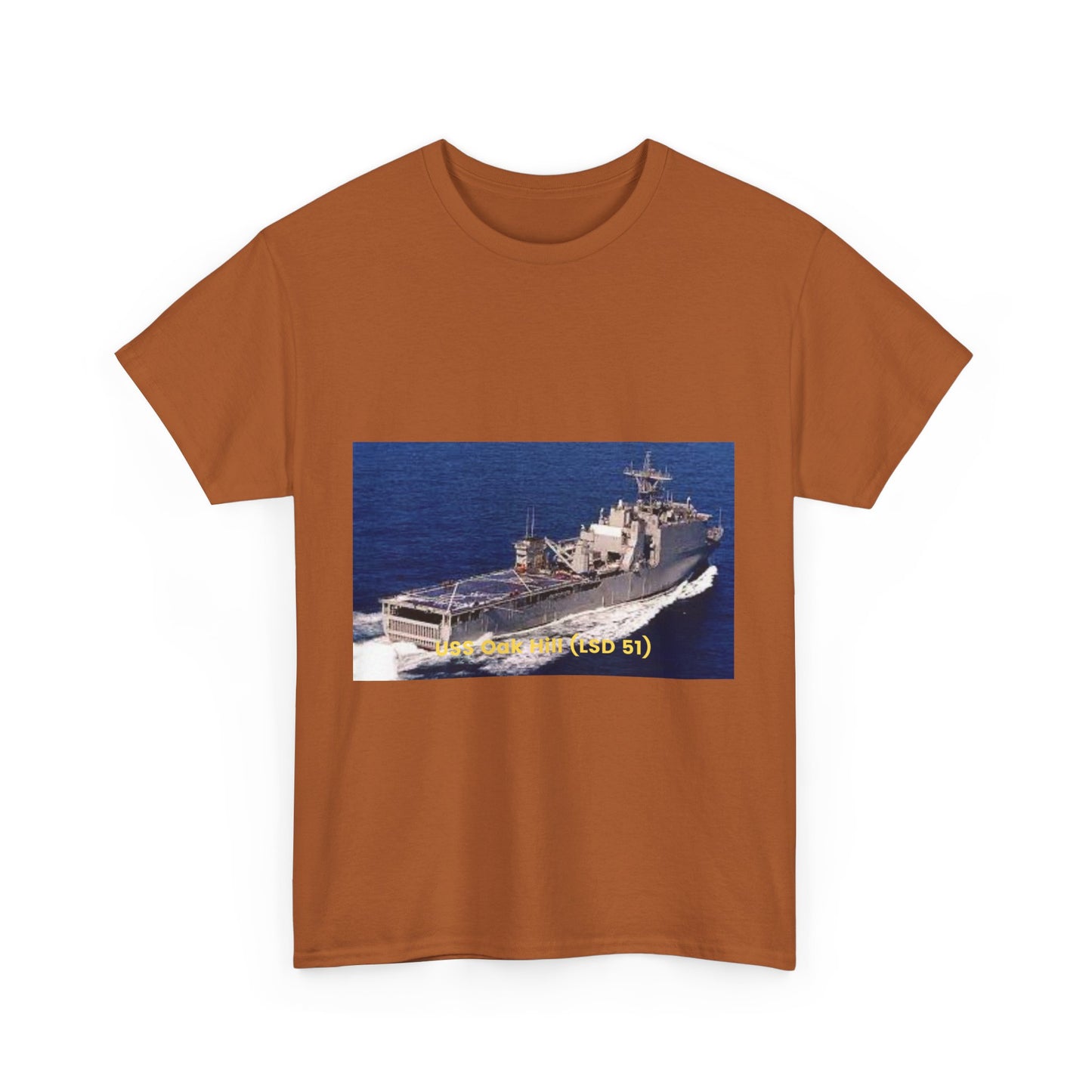 USS Oak Hill (LSD 51) Navy POD Smileandlaughtees Unisex Heavy Cotton Tee T-Shirt