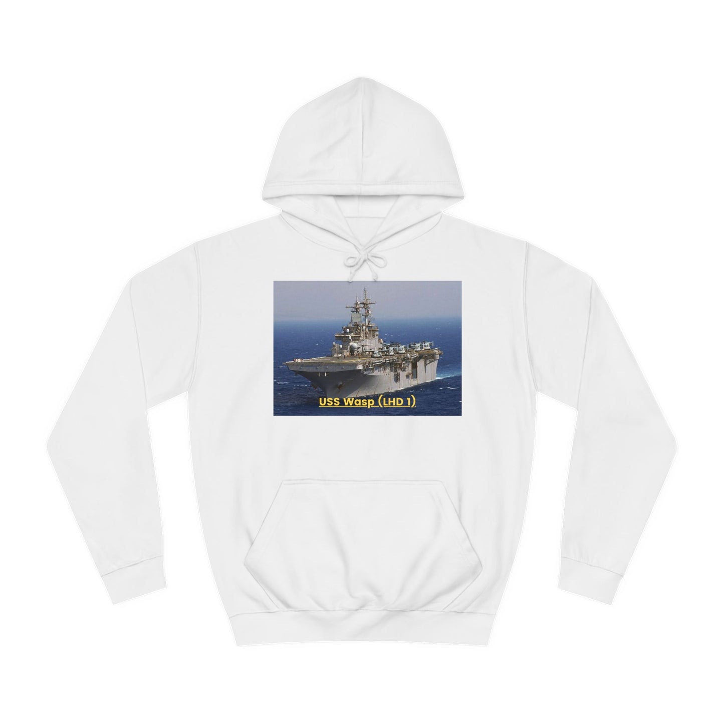 USS Wasp (LHD 1) Navy POD Smileandlaughtees Unisex College Hoodie