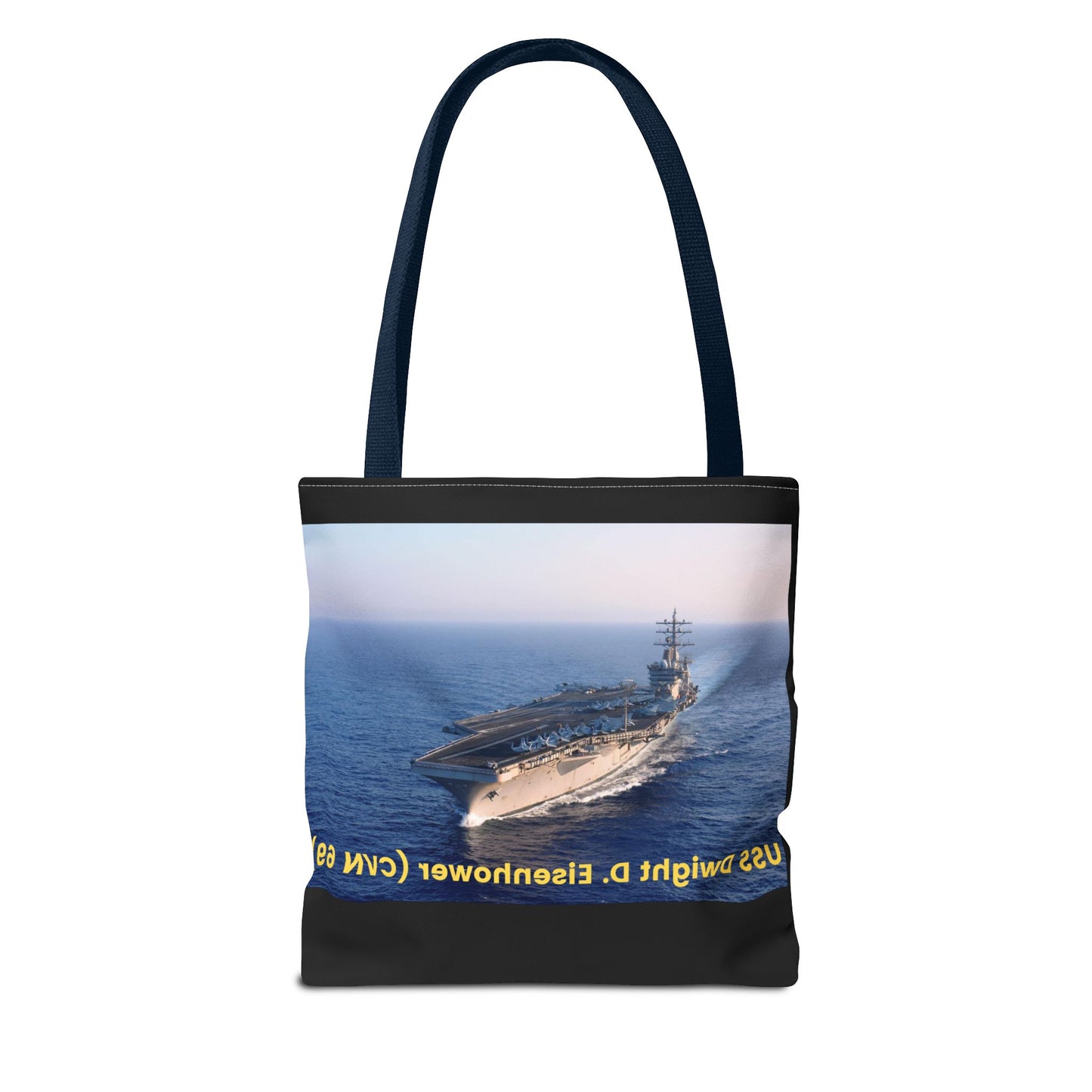 USS Dwight D. Eisenhower (CVN 69) Navy POD Smileandlaughtees Tote Bag (AOP)