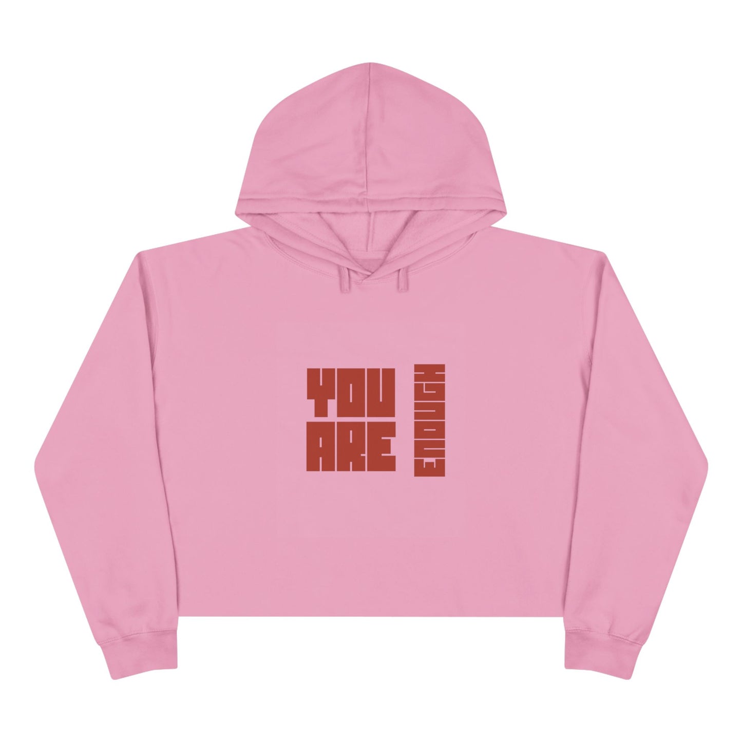 You are Enough SmileandLaughTees Crop Hoodie Sweatshirt