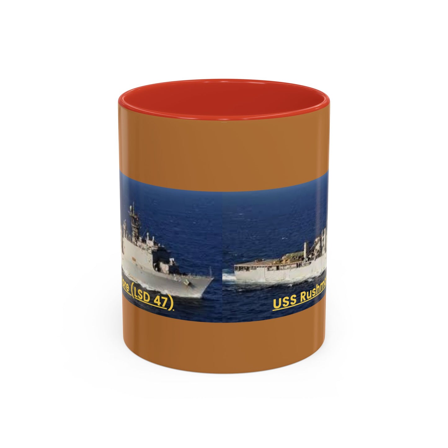 USS Rushmore (LSD 47) Navy POD Smileandlaughtees Accent Coffee Mug (11, 15oz)