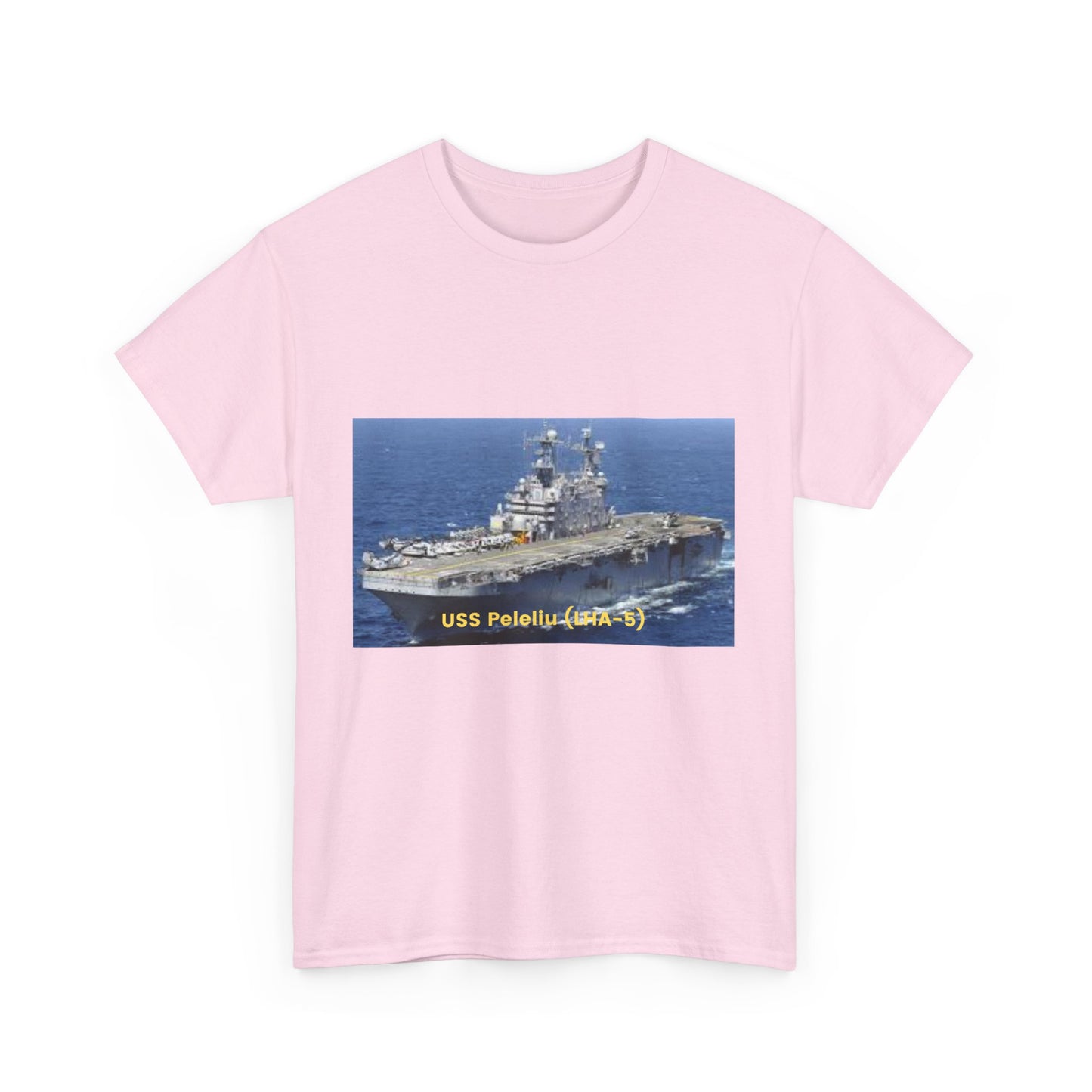 USS Peleliu (LHA-5) Navy POD Smileandlaughtees Unisex Heavy Cotton Tee T-Shirt