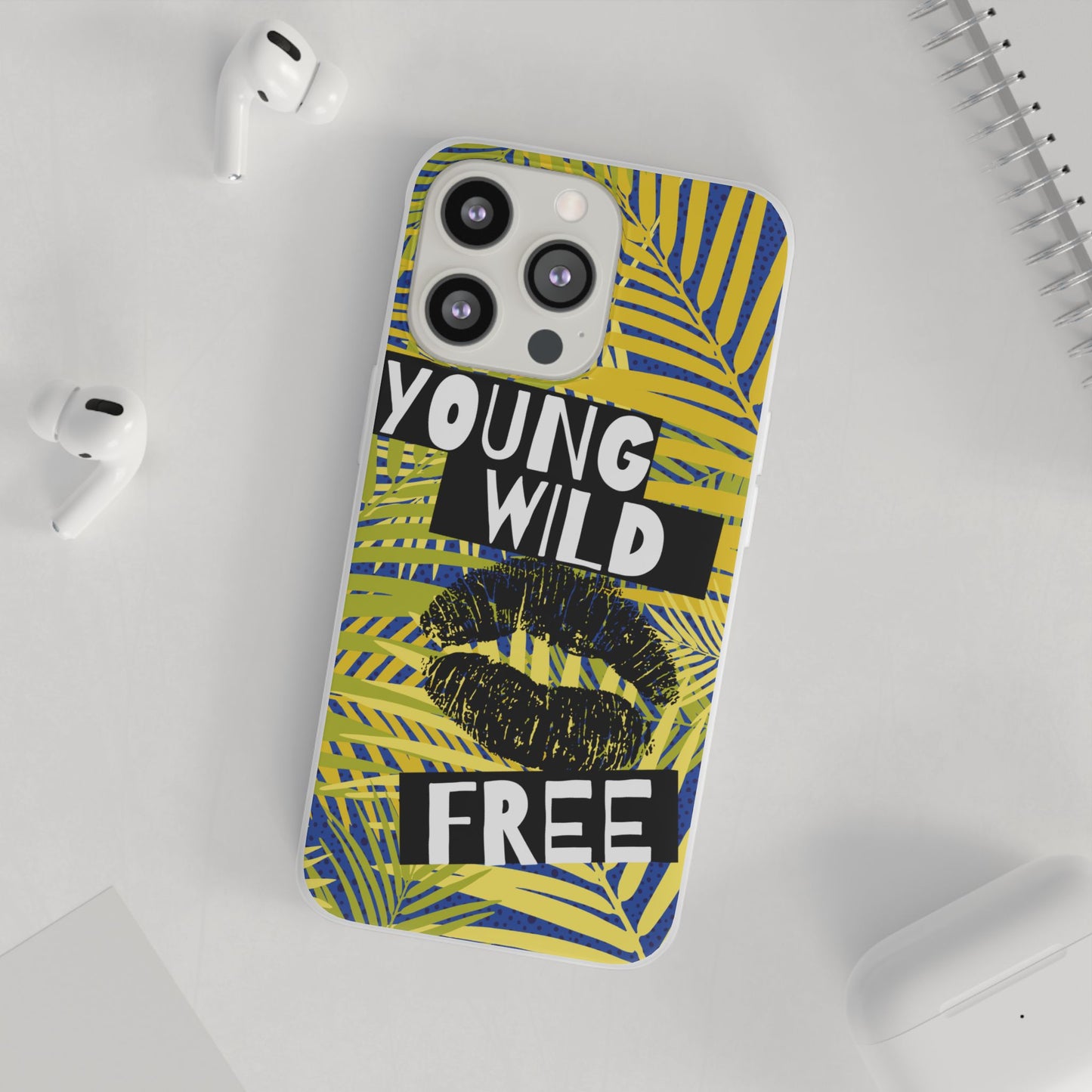 Young Wild Free SmileandLaughTees Flexi Phone Case