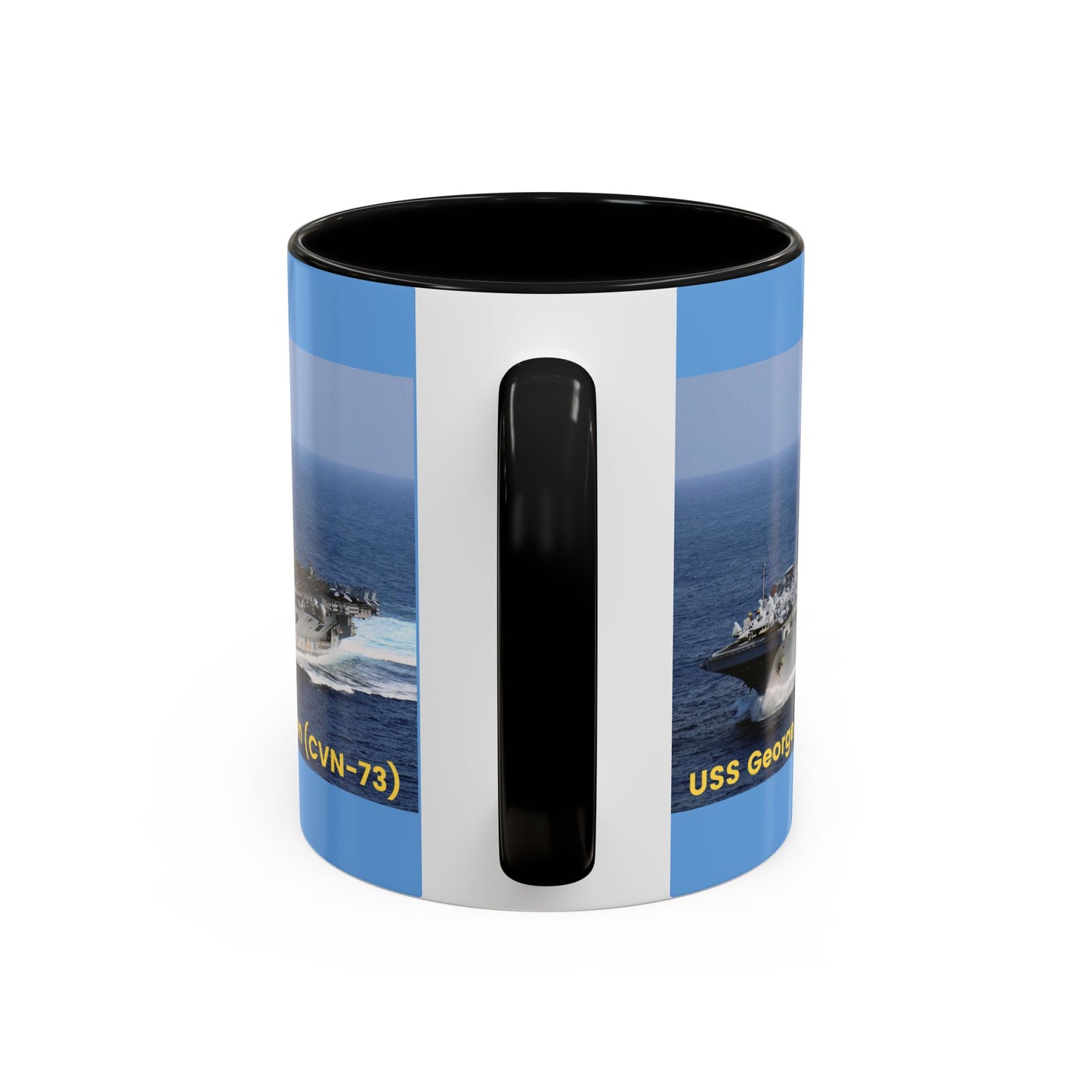 USS George Washington (CVN-73) Navy POD Smileandlaughtees Accent Coffee Mug (11, 15oz)