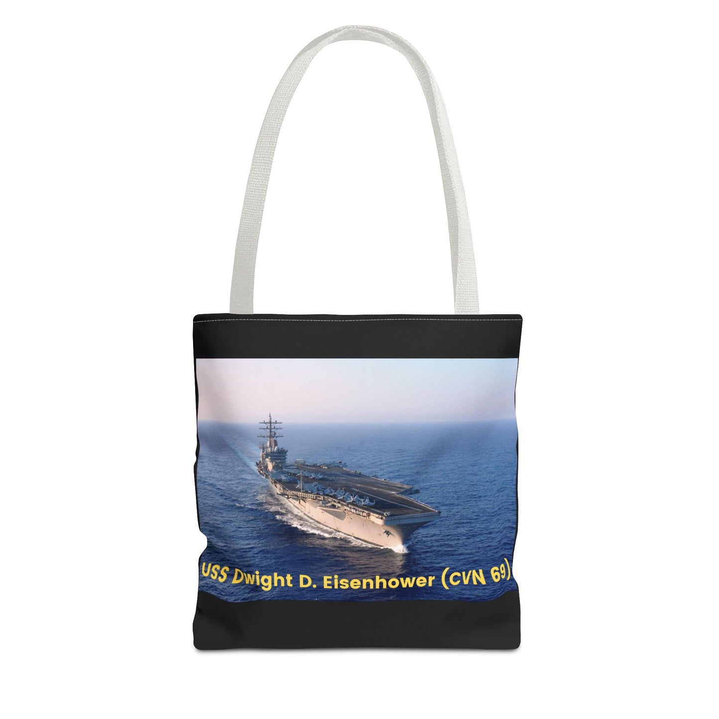 USS Dwight D. Eisenhower (CVN 69) Navy POD Smileandlaughtees Tote Bag (AOP)