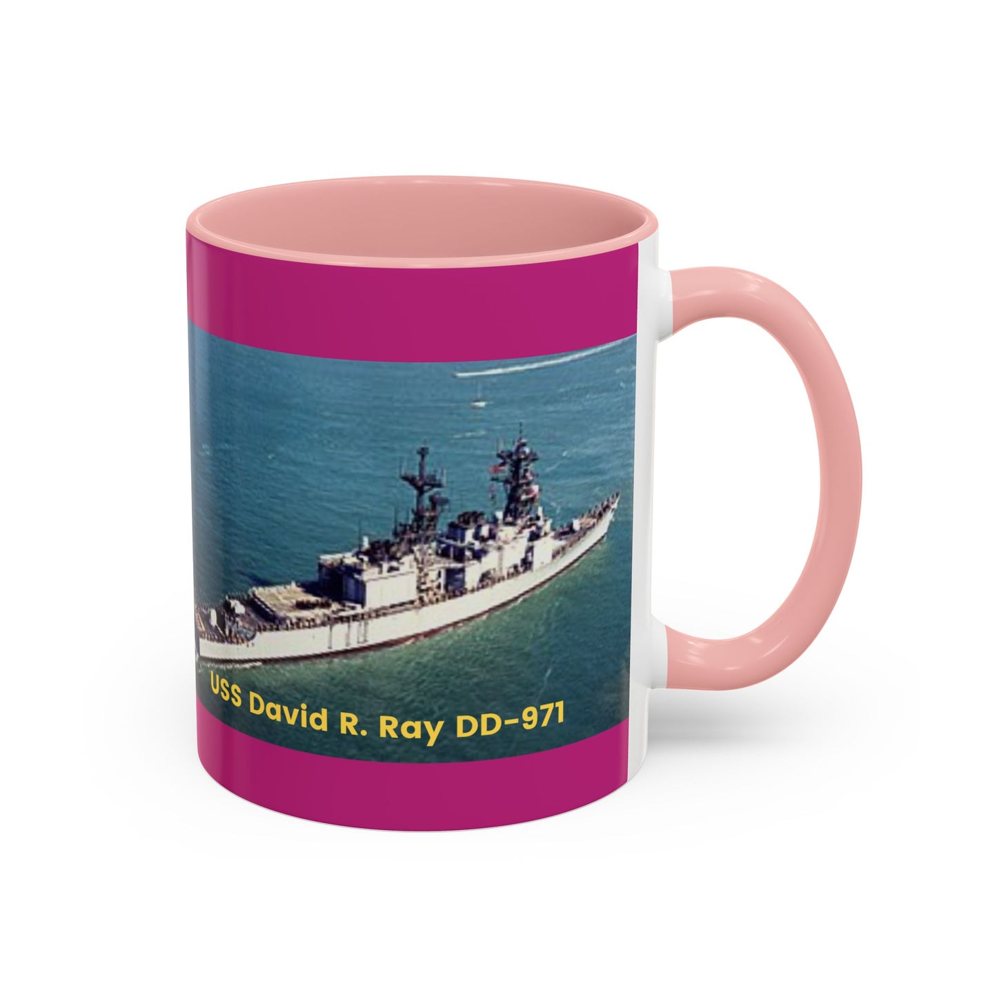 USS David R. Ray DD-971 Navy POD Smileandlaughtees Accent Coffee Mug (11, 15oz)