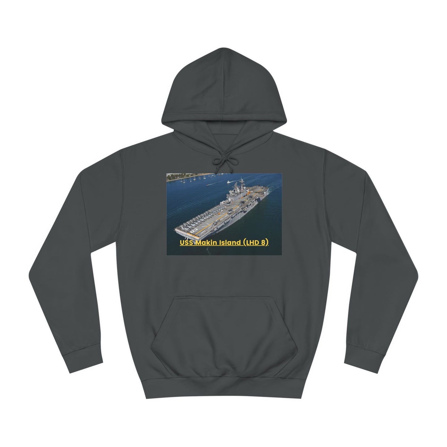 USS Makin Island (LHD 8) Navy POD Smileandlaughtees Unisex College Hoodie