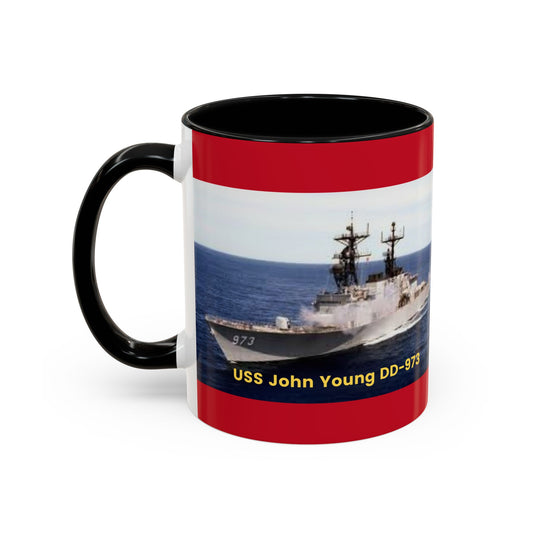 USS John Young DD-973 Navy POD Smileandlaughtees Accent Coffee Mug (11, 15oz)