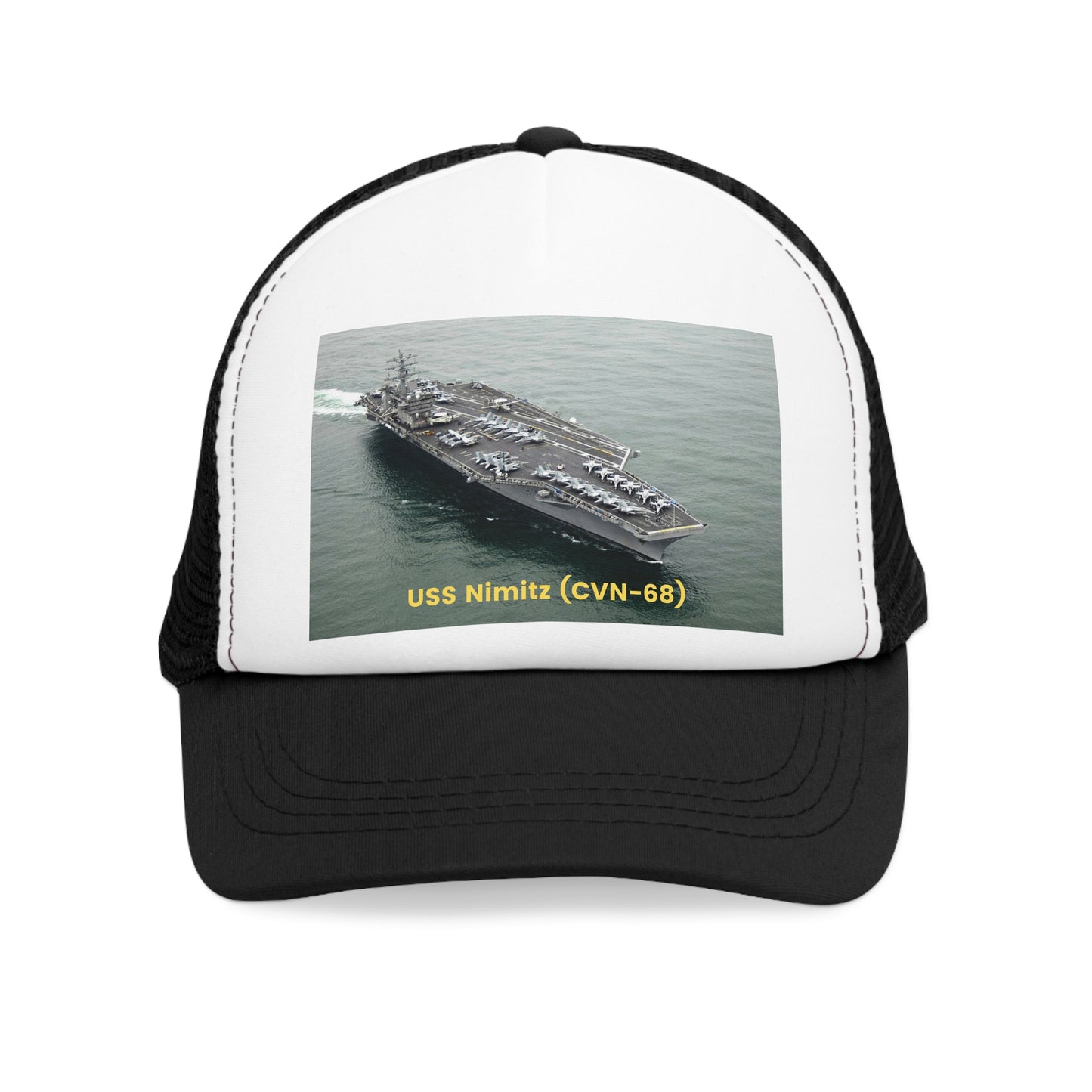 USS Nimitz (CVN-68) Navy POD Smileandlaughtees Mesh Cap