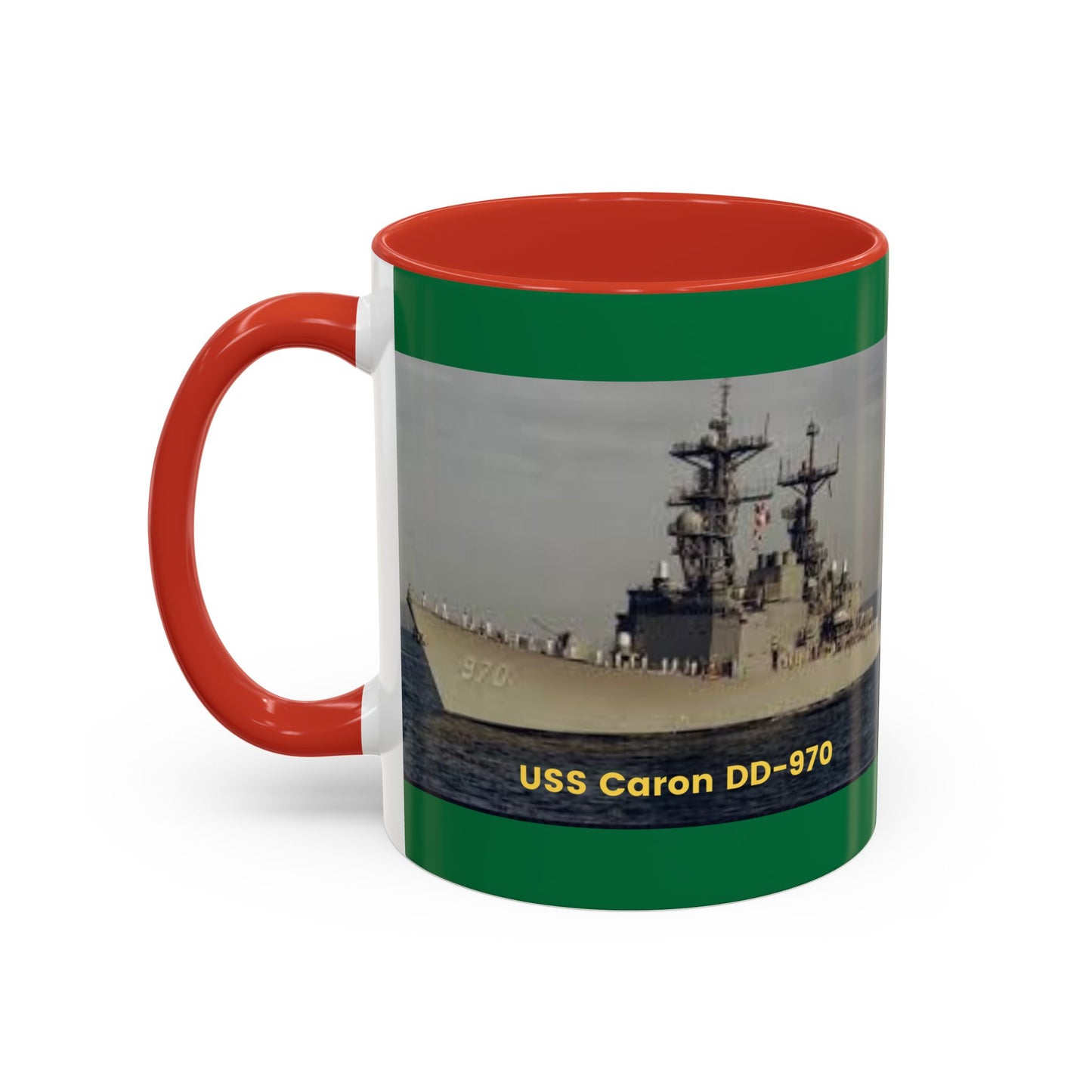 USS Caron DD-970 Navy POD Smileandlaughtees Accent Coffee Mug (11, 15oz)