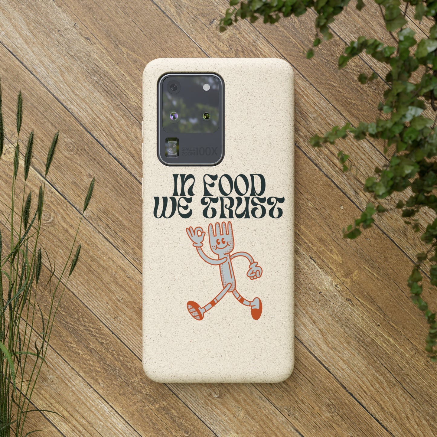 In Food We Trust SmileandLaughTees Biodegradable Cases