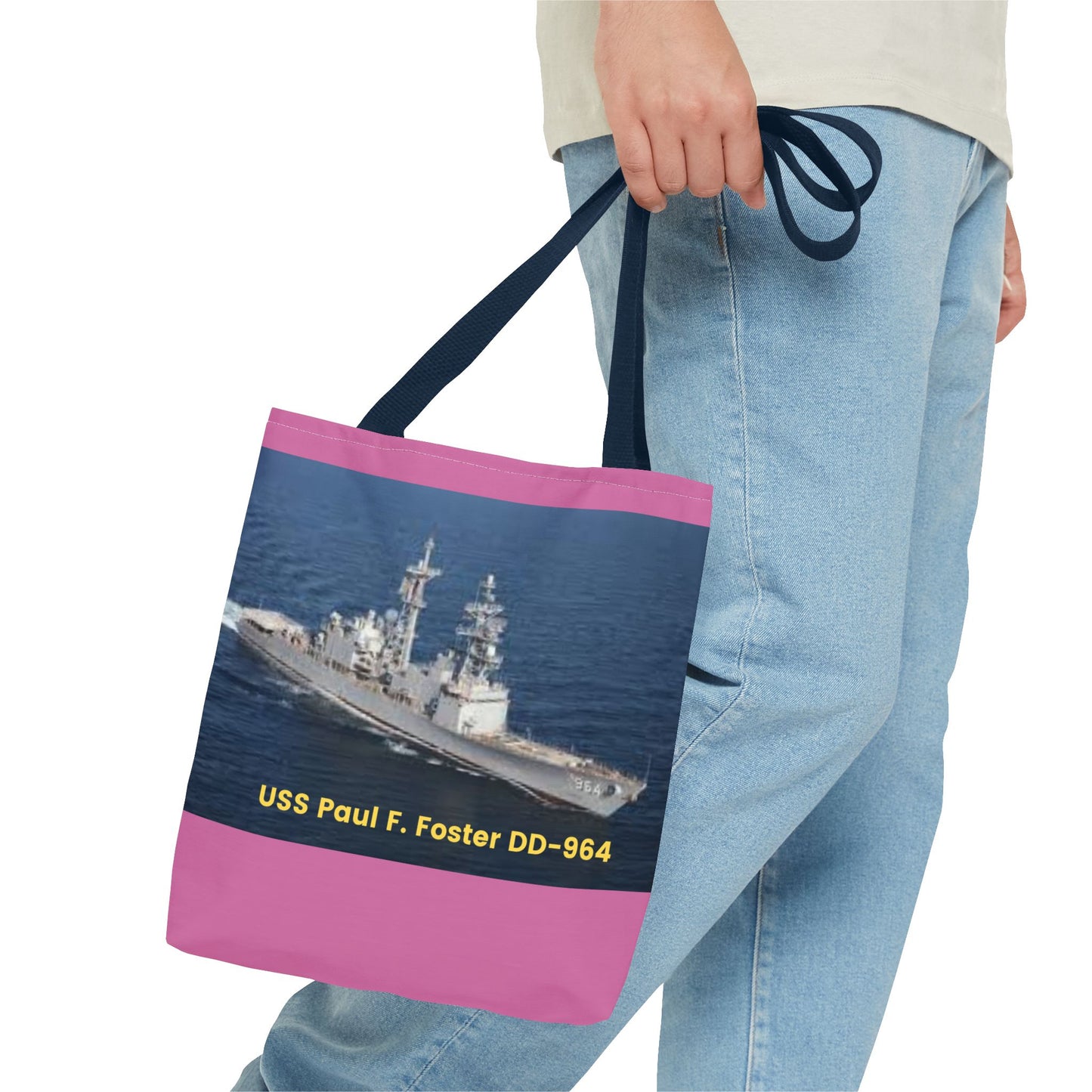 USS Paul F. Foster DD-964 Navy POD Smileandlaughtees Tote Bag (AOP)