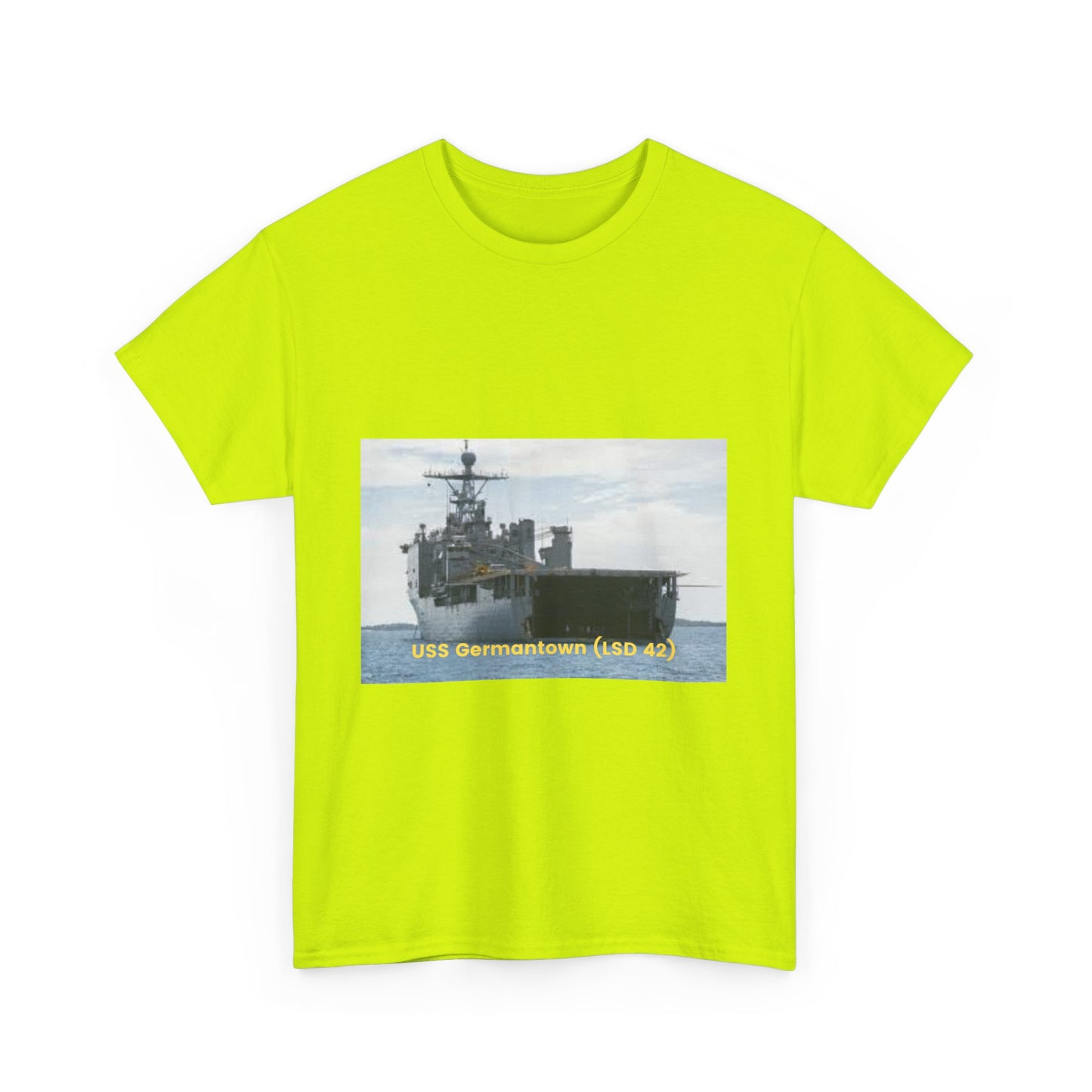 USS Germantown (LSD 42) Navy POD Smileandlaughtees Unisex Heavy Cotton Tee T-Shirt