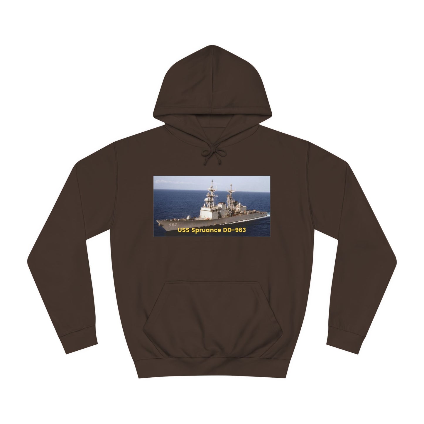 USS Spruance DD-963 Navy POD Smileandlaughtees Unisex College Hoodie