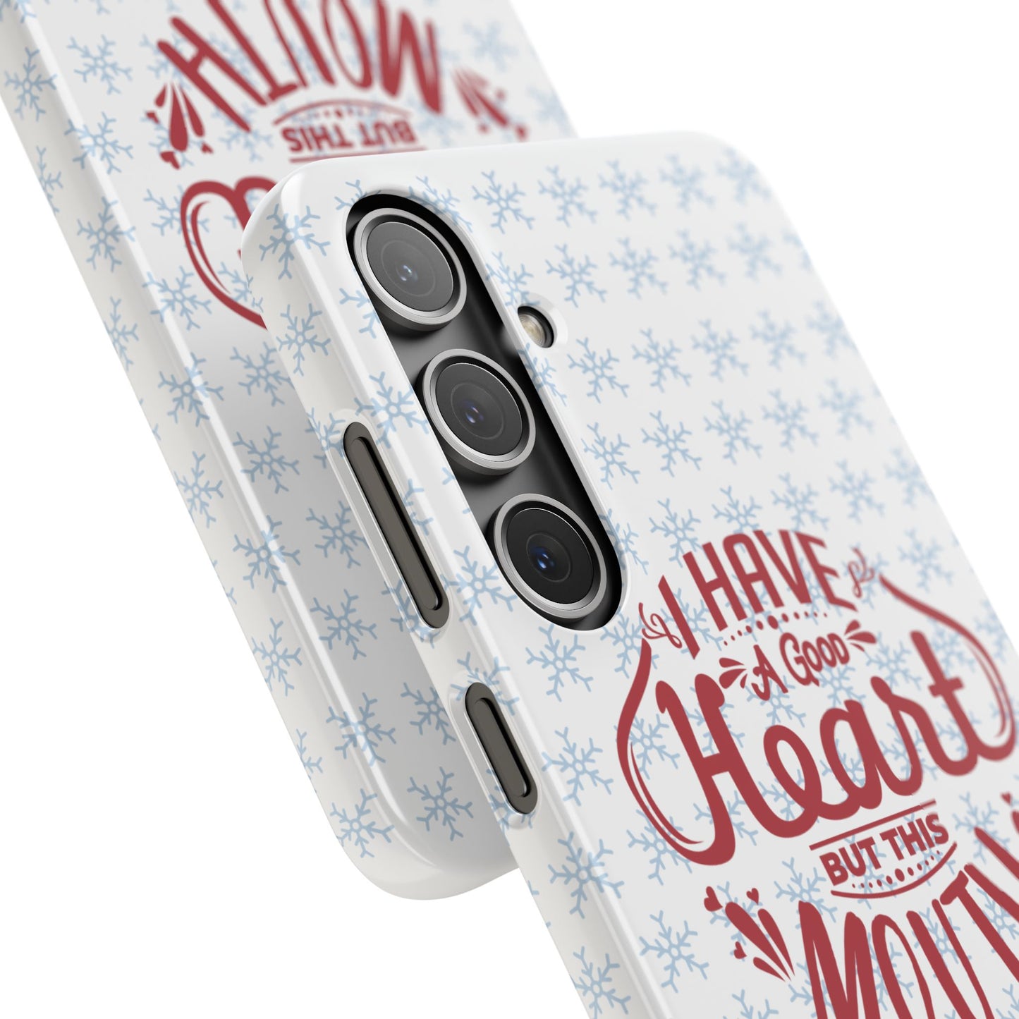 I’ve Got A Good Heart But This Mouth SmileandLaughTees Snap Phone Case