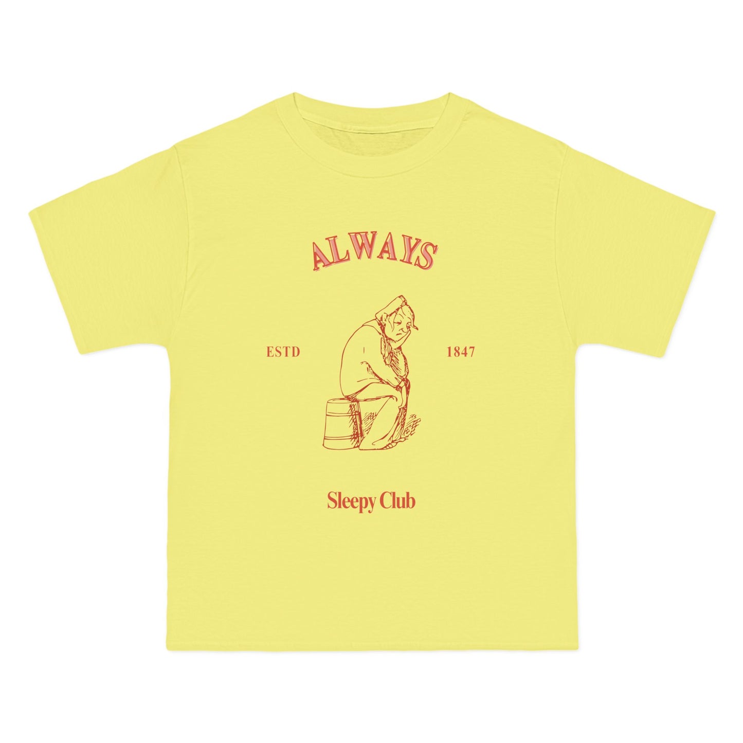 Always Sleepy Club SmileandLaughTees Beefy-T®  Short-Sleeve T-Shirt