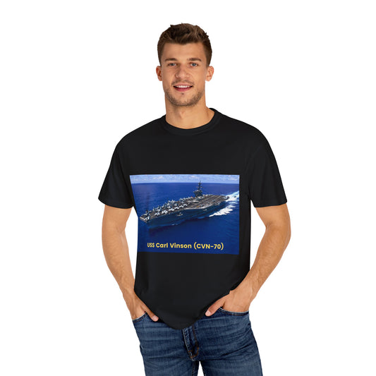 USS Carl Vinson (CVN-70) SmileandLaughTees Unisex Garment-Dyed T-shirt