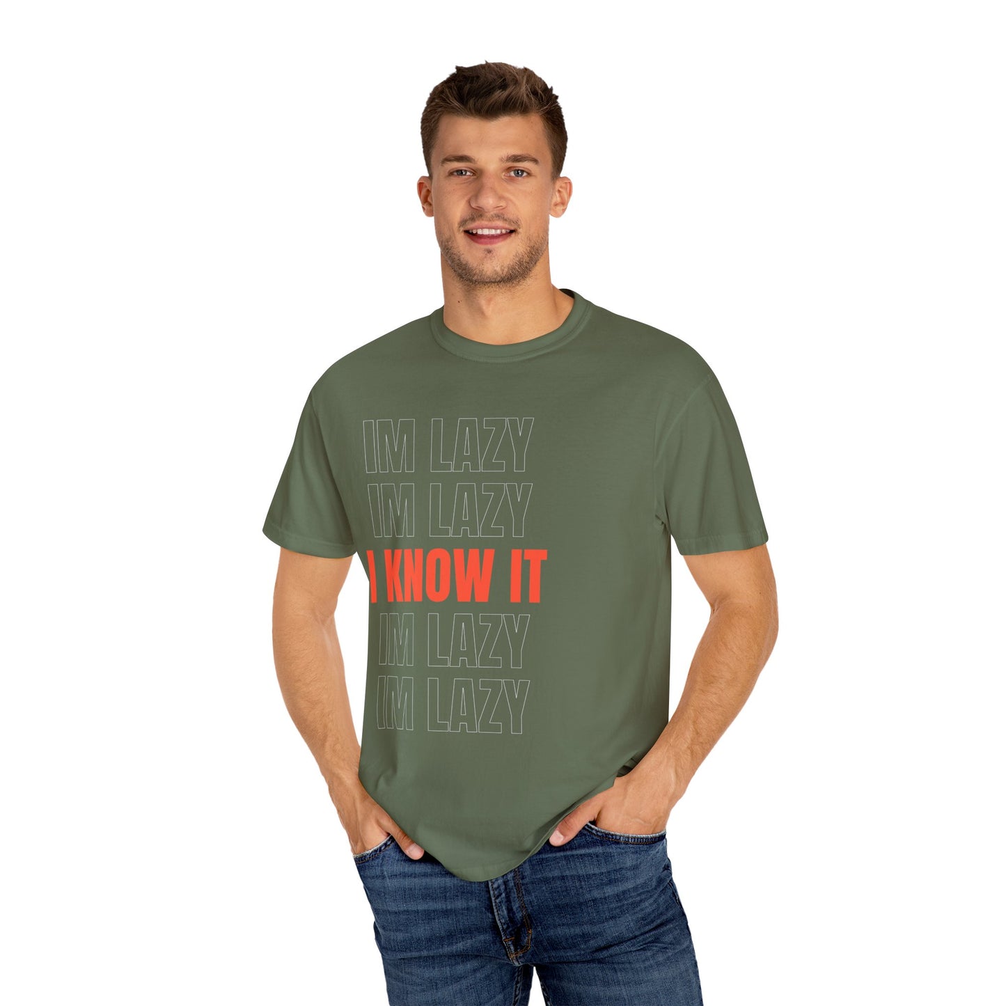 Im Lazy I Know It SmileandLaughTees Unisex Garment-Dyed T-shirt